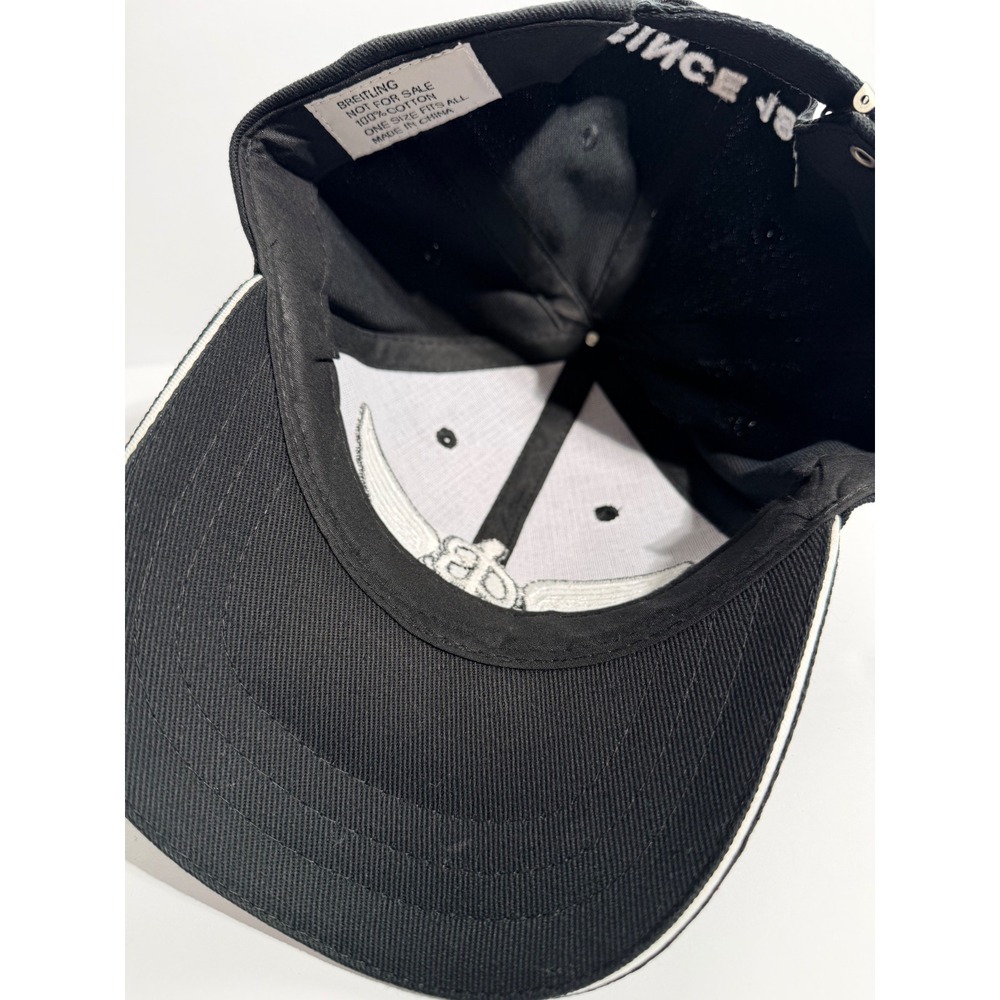 Breitling Baseball Cap Hat Mens OSFM Black Embroidered Winged Anchor Logo Promo - Picture 4 of 4